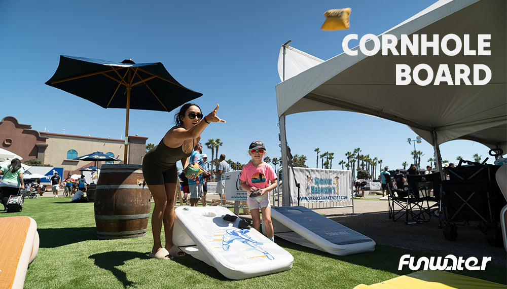 Funwater inflatable corn hole board