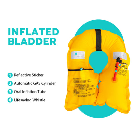 Plus Size Inflatable life jacket for Adult
