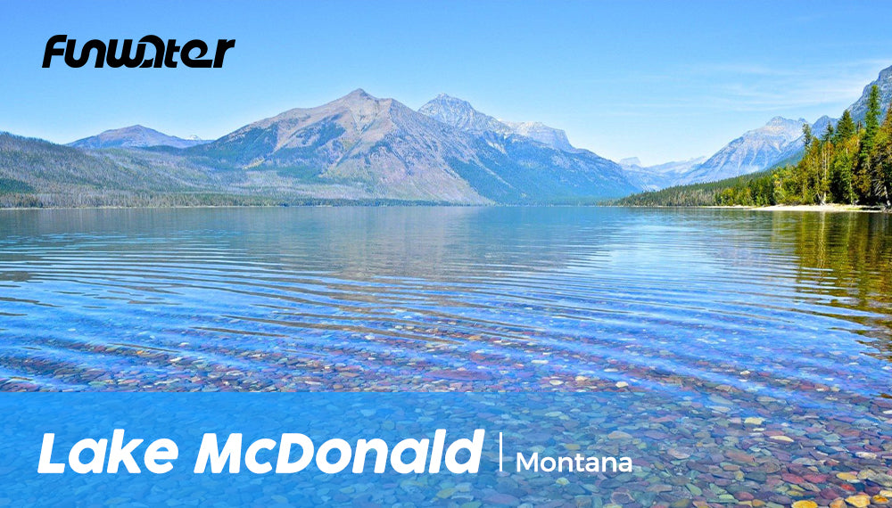 There is the picture of Lake McDonald, which is very suitable for paddle boarding