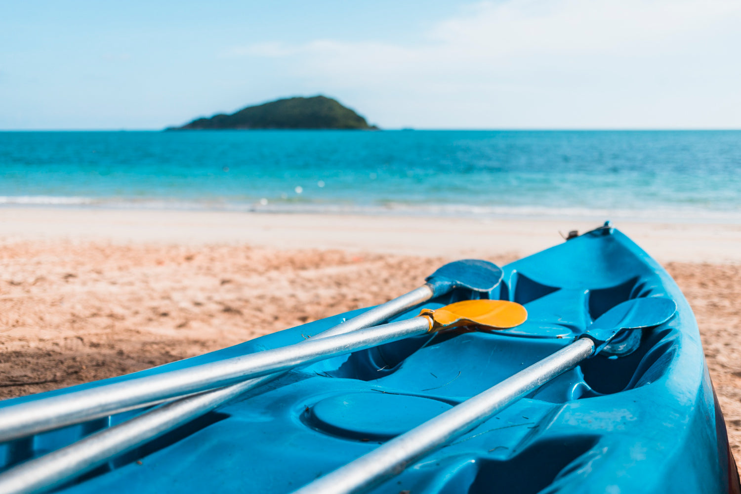 funwater Paddle Board and Accessories on beach