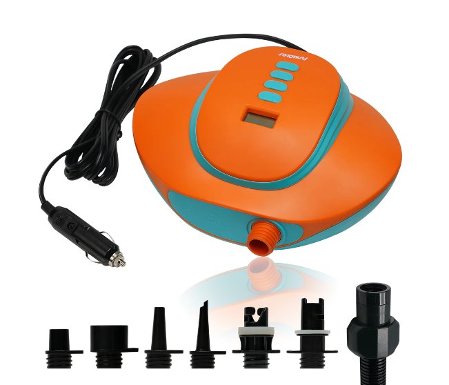 Air Pump with Electric Motor for Your Inflatable Castles and Rings at Funwater Board