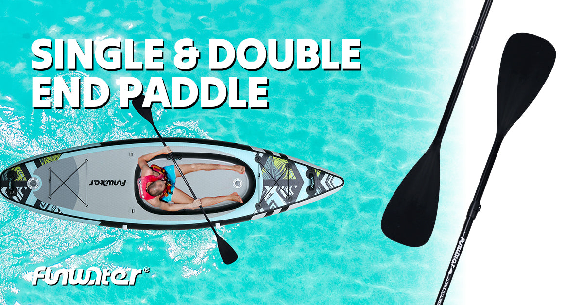 A picture about a woman with a kayak and double end paddle in her hand