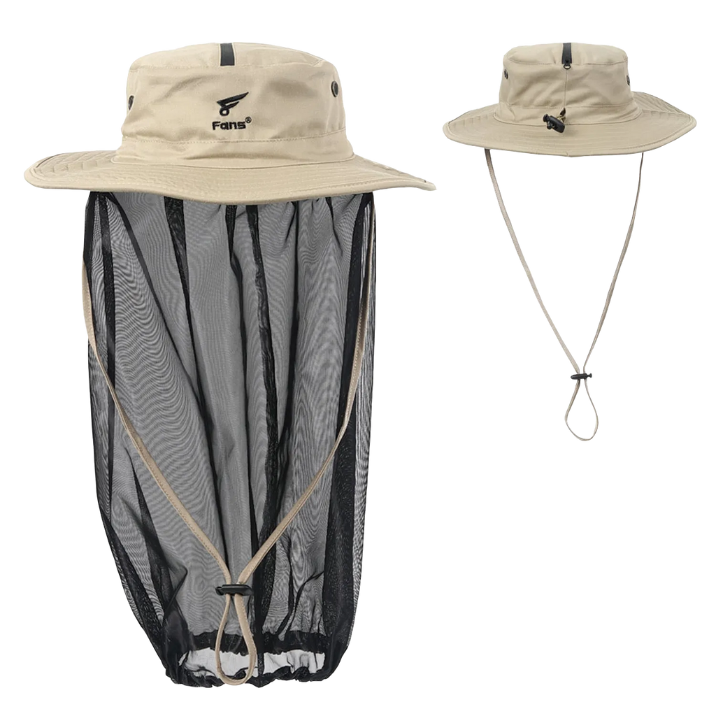 Waterproof Fishing Hat with Removable Head Net