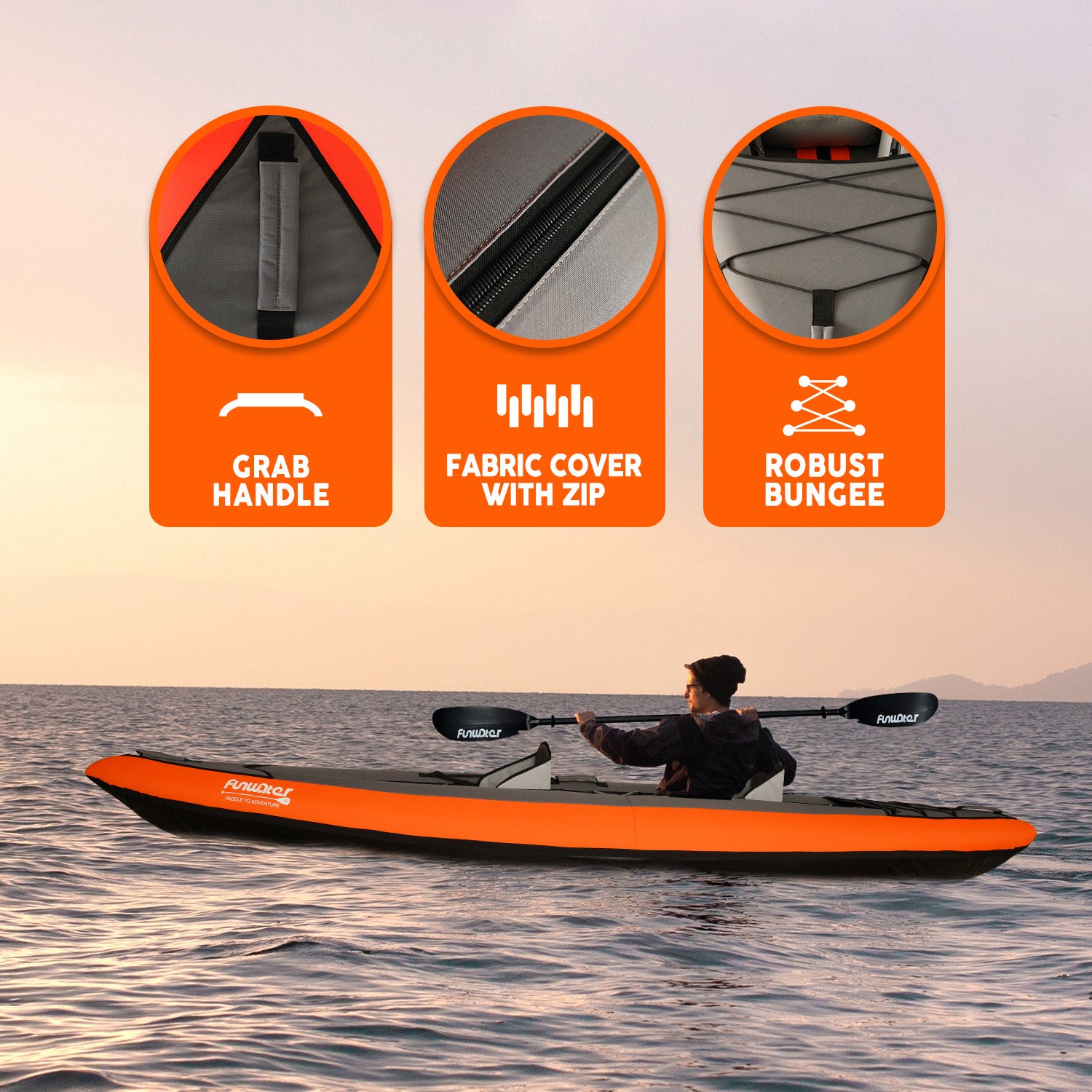 2 Person Inflatable Kayak Roamer 11'