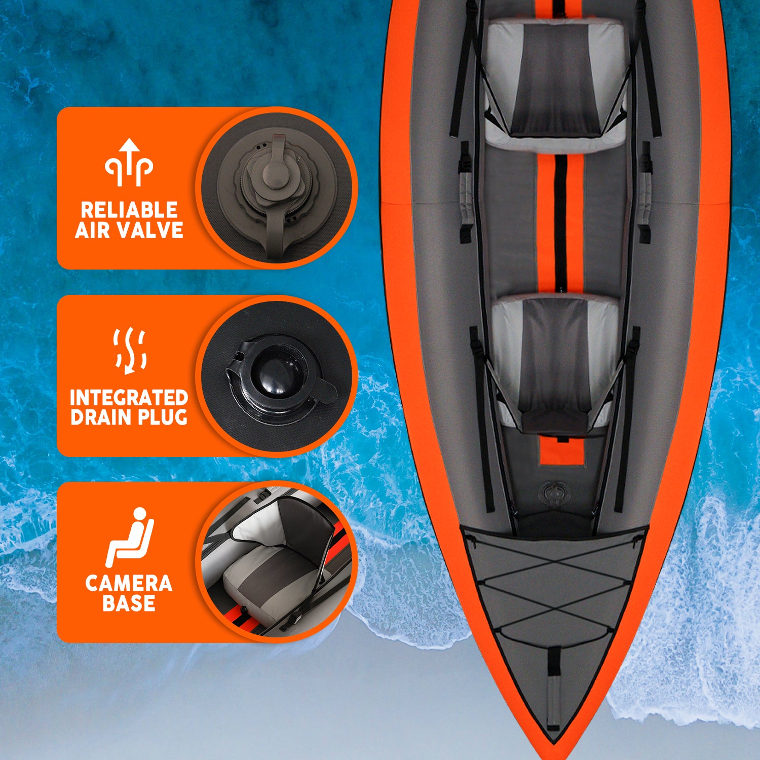 2 Person Inflatable Kayak Roamer 11'