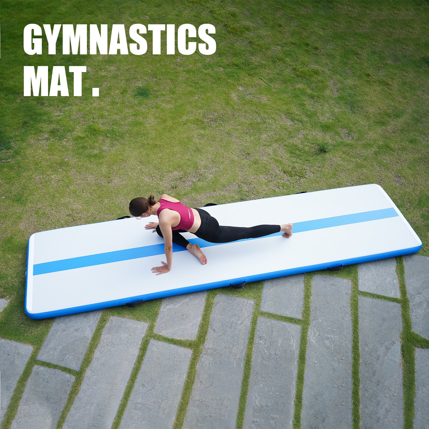 Inflatable Gymnastics Mat Blue