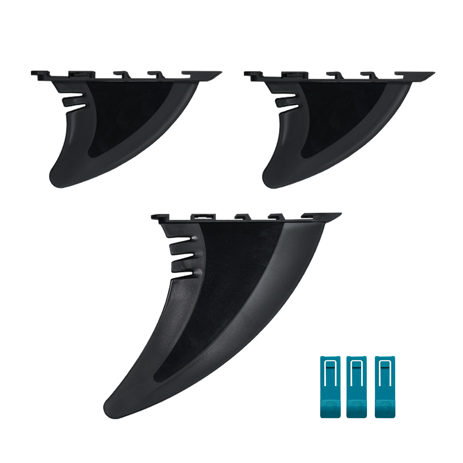 1 Main Fin and 2 Side Fin Set for Groove Base