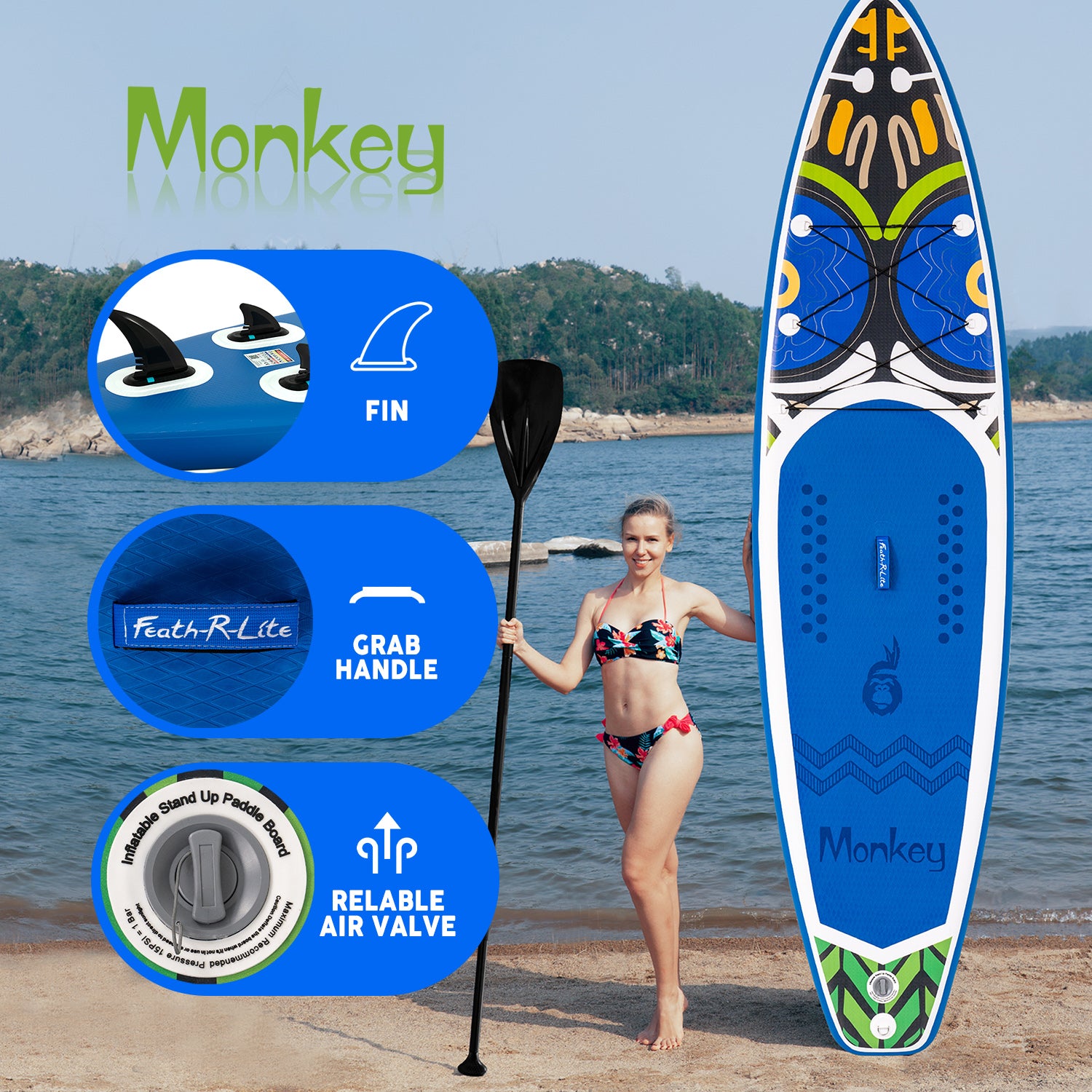 Monkey 11′ Inflatable Stand Up Paddle Board