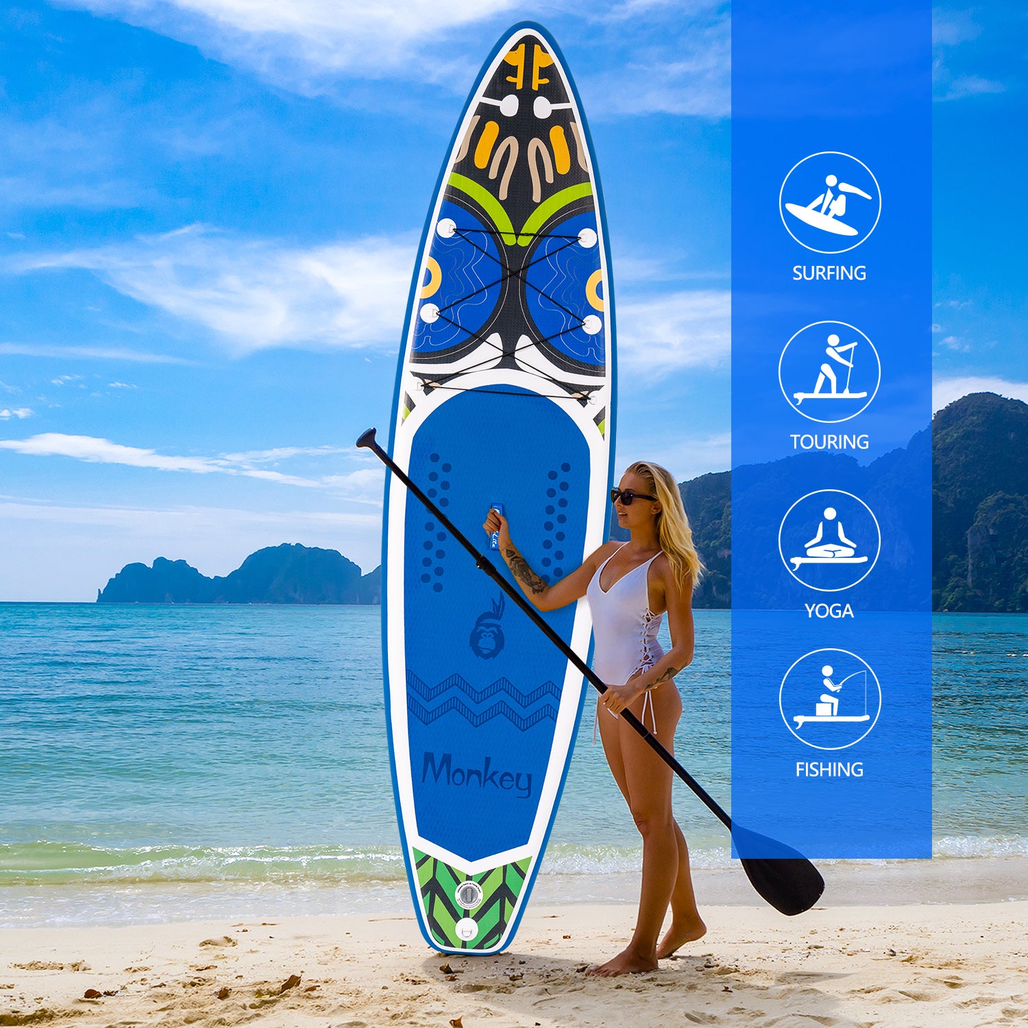 Monkey 11′ Inflatable Stand Up Paddle Board