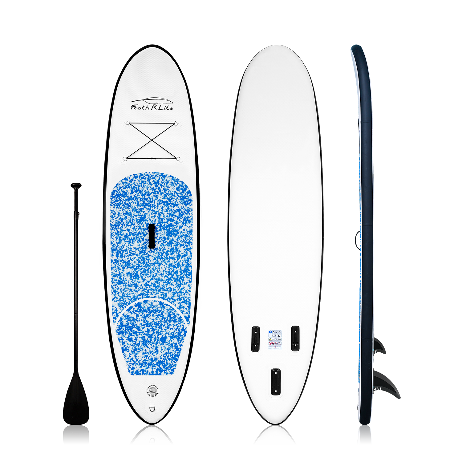 Feath-r-lite inflatable stand up paddle board camouflage 10' light blue color