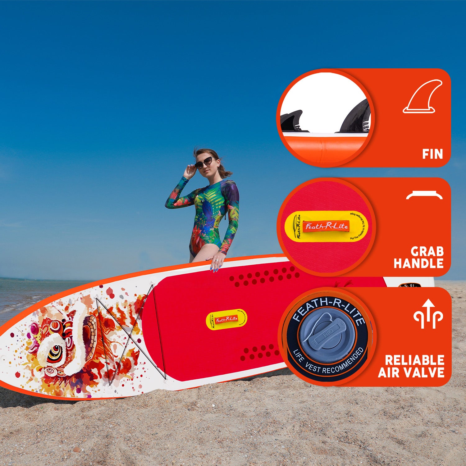 LionFire Touring Inflatable Paddle Board – Lightweight, Fast & Stable SUP