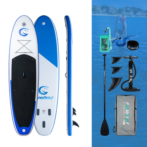 funwater inflatable stand up paddle board 11' high safety and larger friction