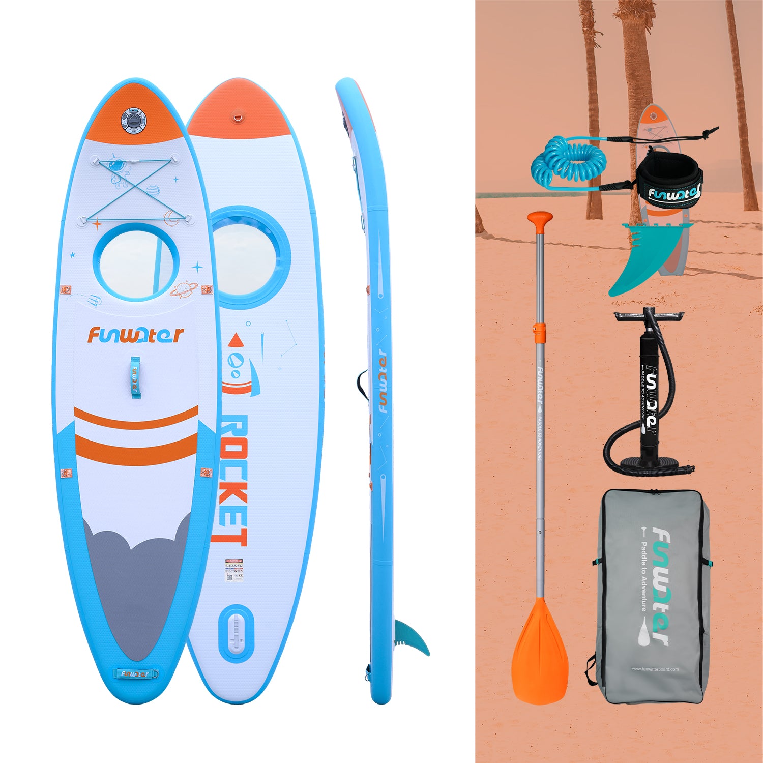 rocket paddle board and accessories