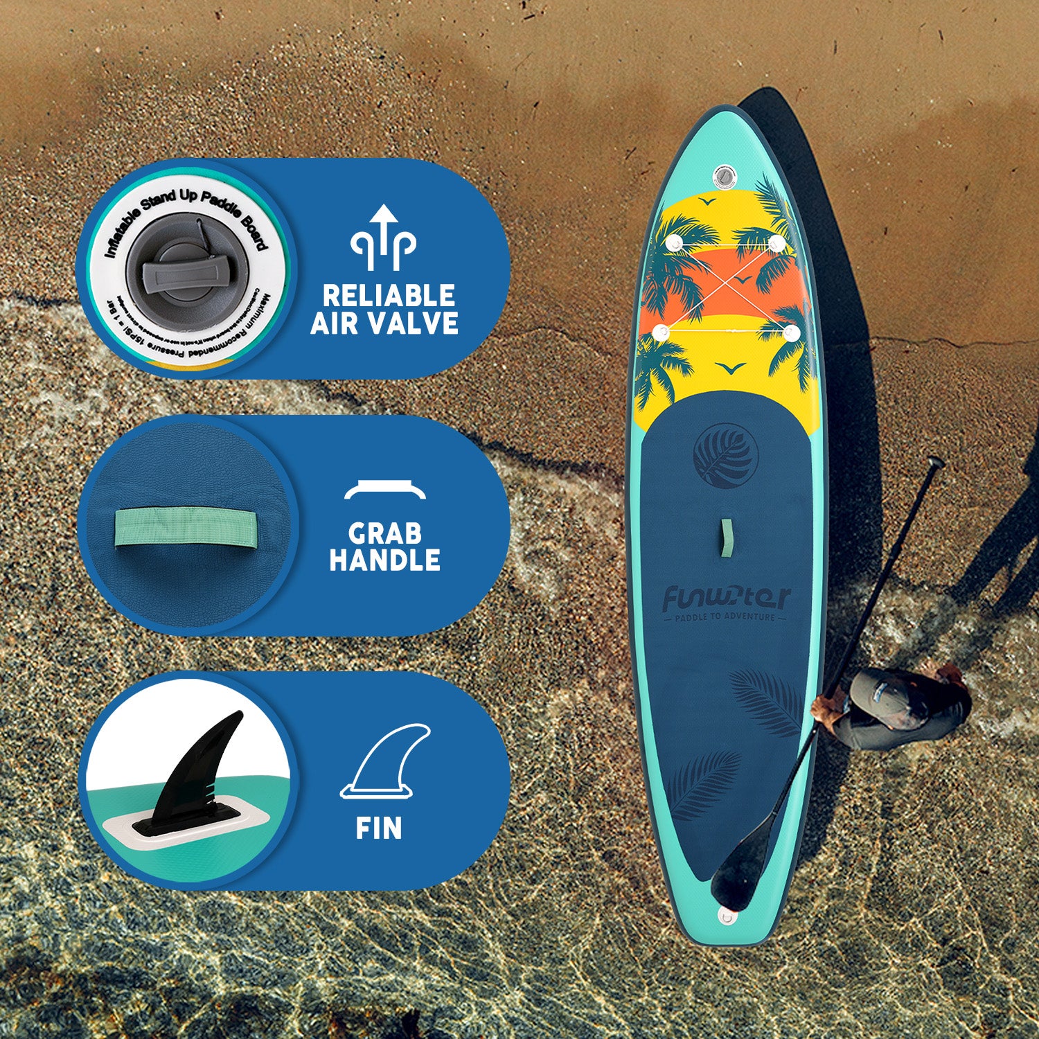 Island Explorer 11' Inflatable Paddle Board | SUP for All Skill Levels