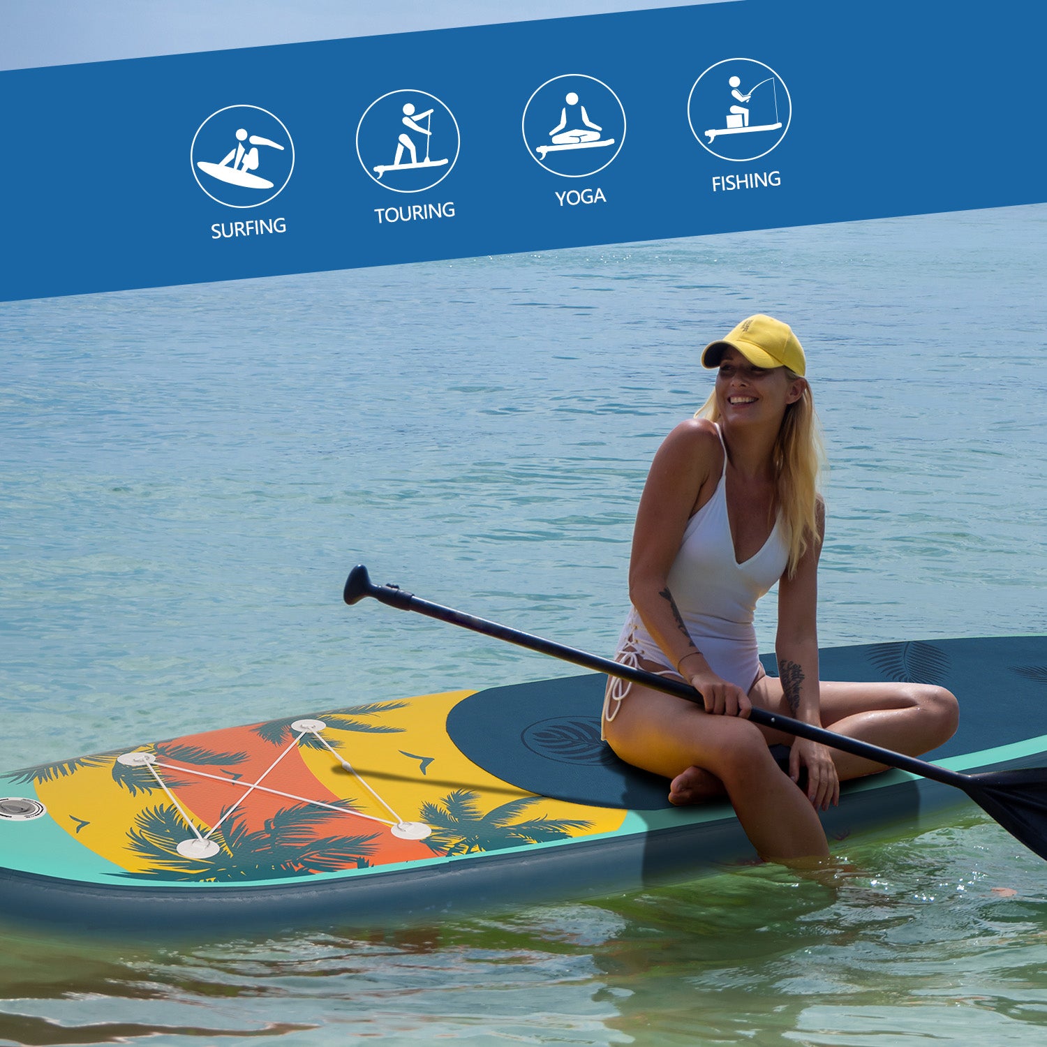 Island Explorer 11' Inflatable Paddle Board | SUP for All Skill Levels