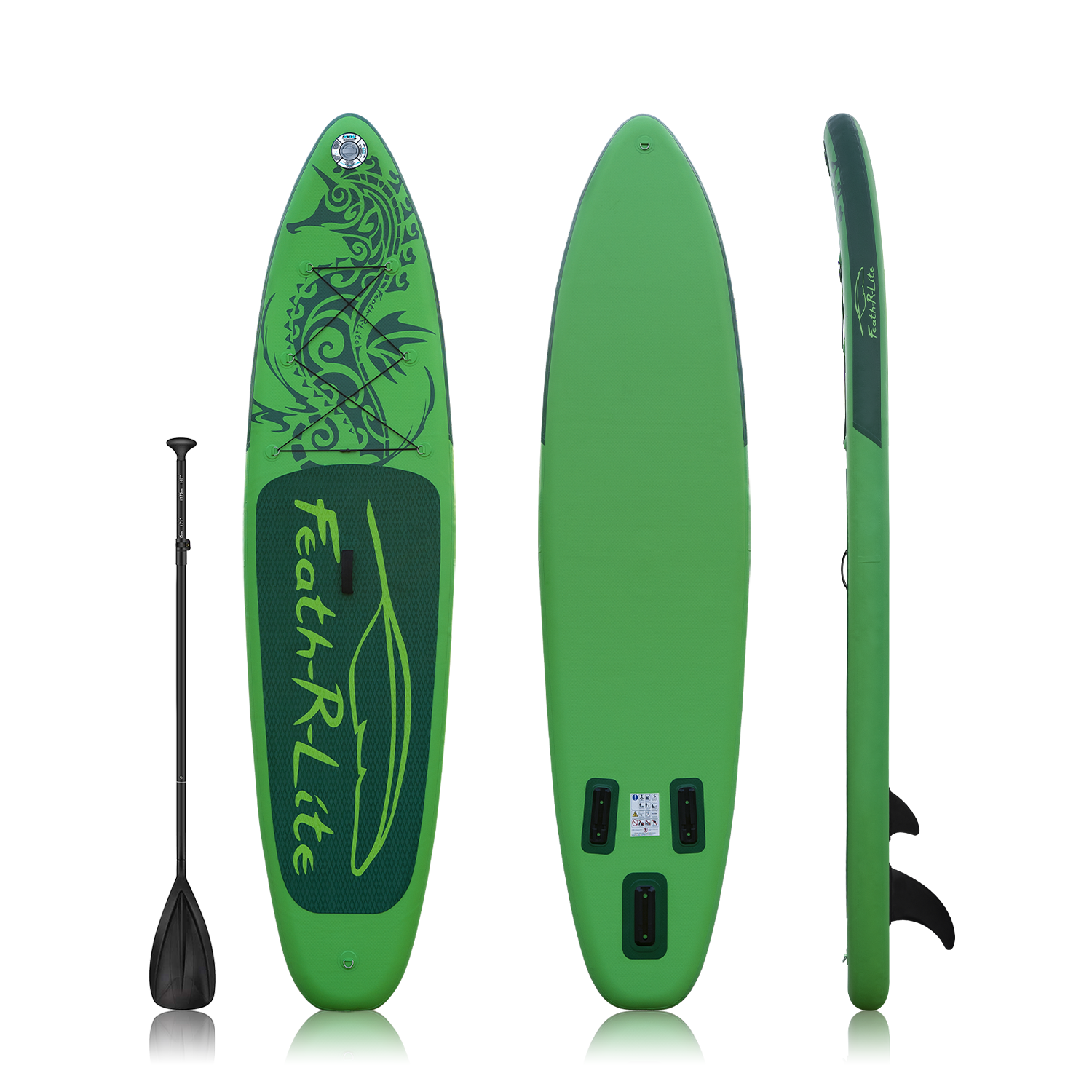Feath-r-lite paddle board inflatable deep green color 10'6