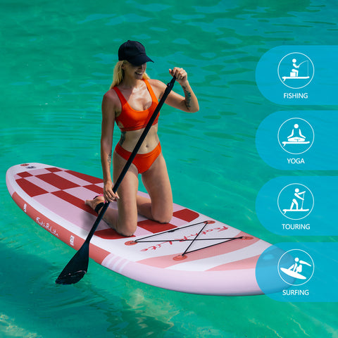 Wave rider lightweight inflatable paddleboard is suitable for surfing, touring,yoga and fishing