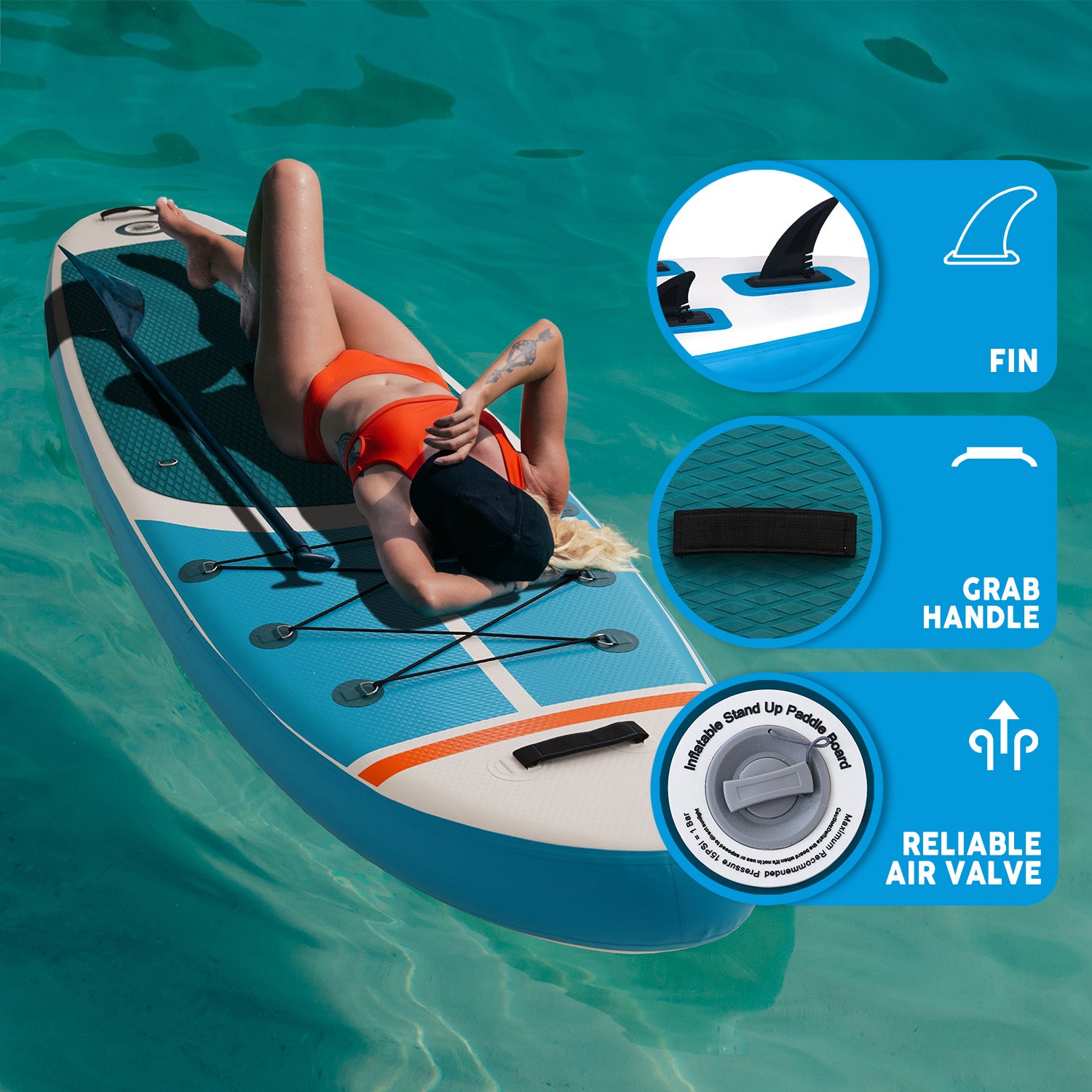 NaviAir Inflatable Paddle Board – Sleek All-Water SUP with Streamlined Design