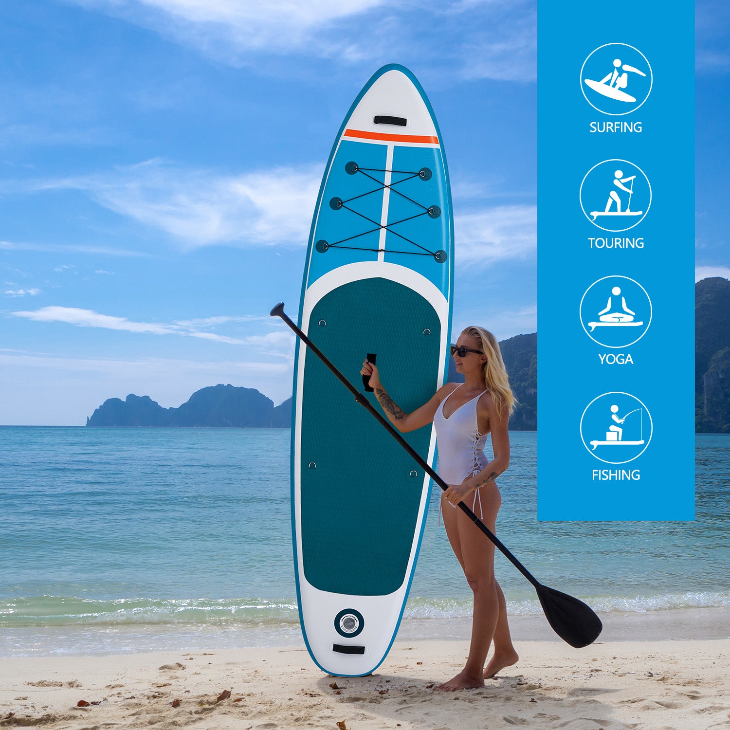 NaviAir Inflatable Paddle Board – Sleek All-Water SUP with Streamlined Design