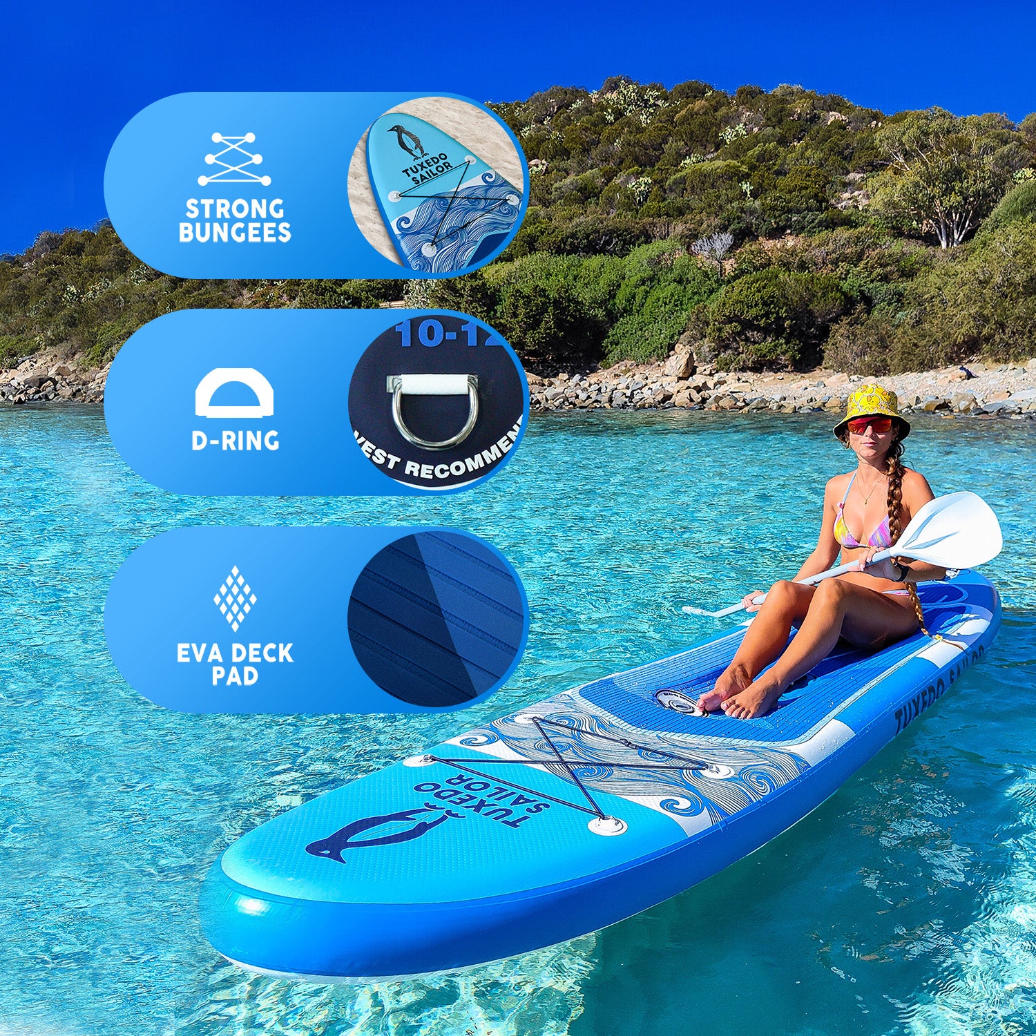 SANVU Blue 10'8" Inflatable Stand Up Paddle Board for Sale