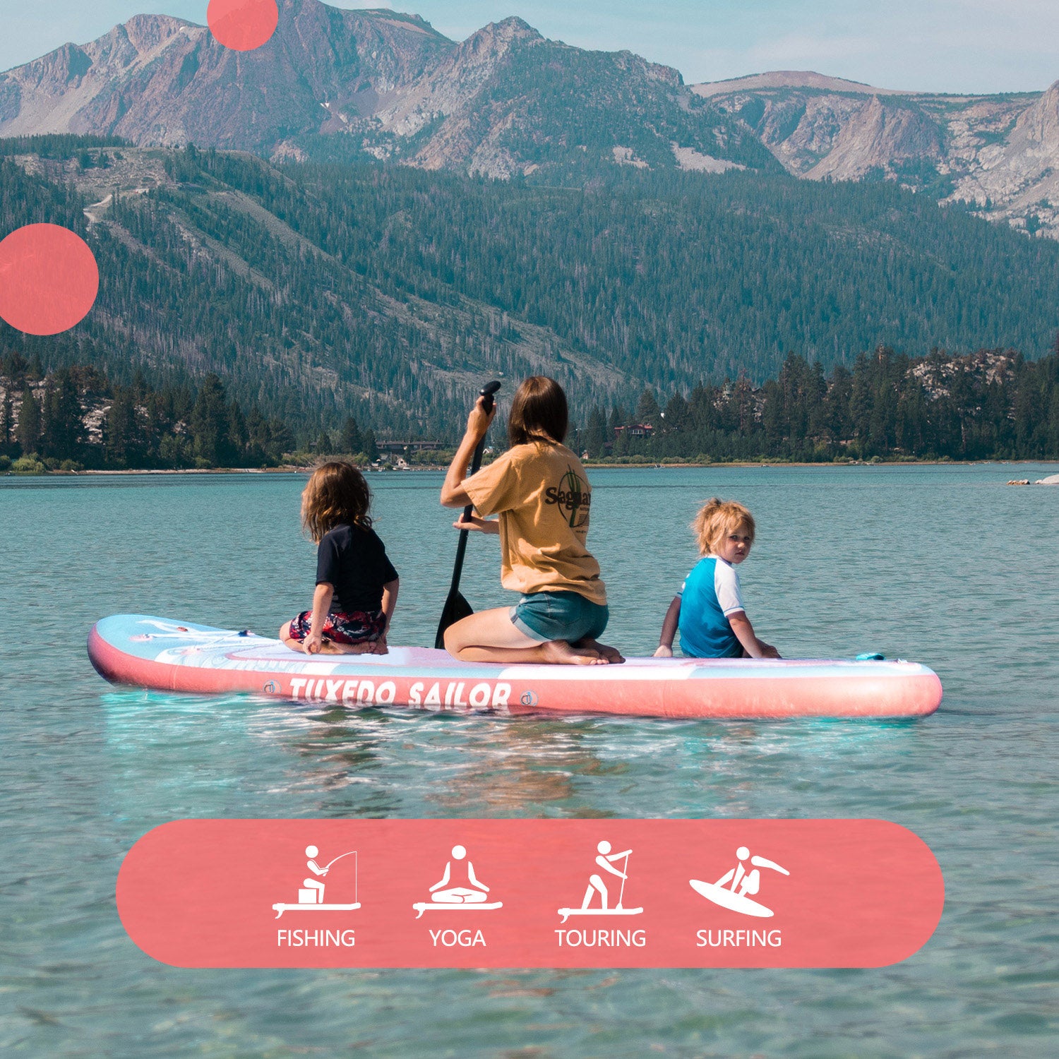 TUXEDO SAILOR SANVU 10' paddleboard is suitable for fishing, yoga, touring and surfing