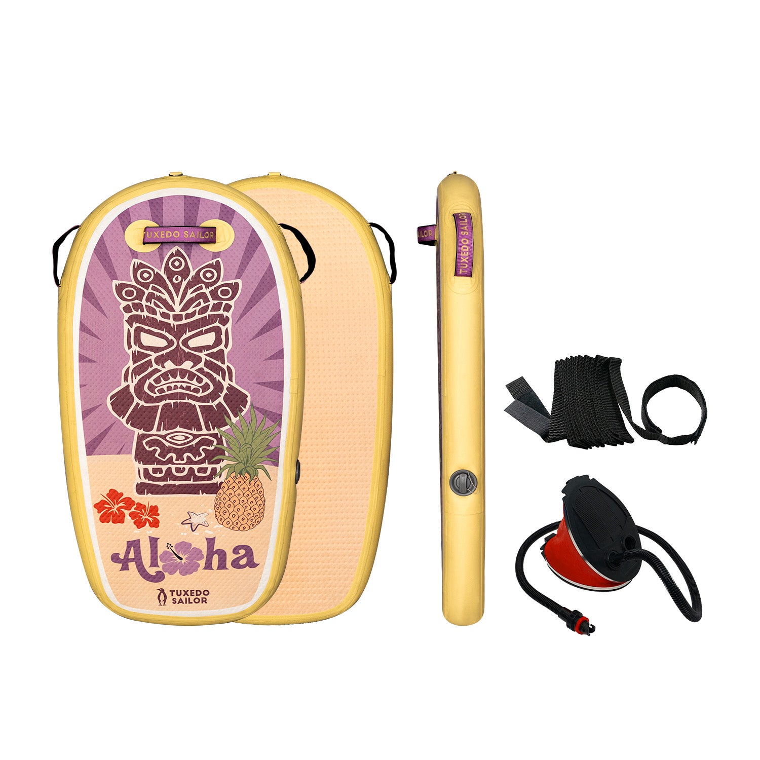 Tuxedo Sailor bodyboard Aloha purple color with accessories