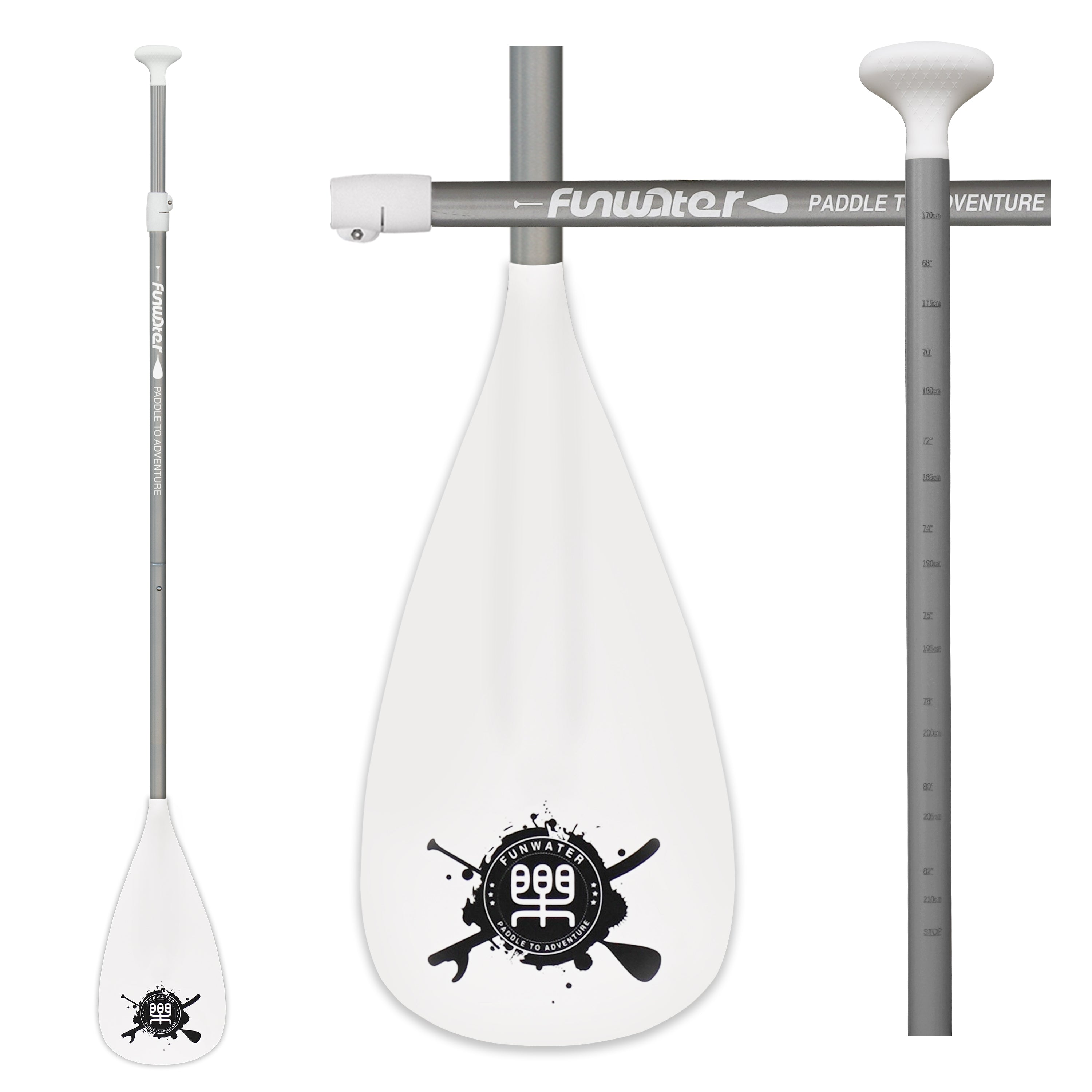 funwater stand up paddle board single paddle board grey paddle lever outdoor leisure sport durable white 