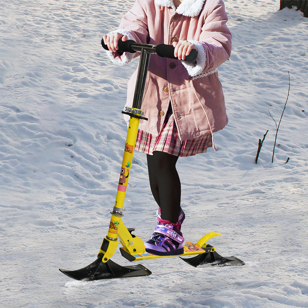 A girl was using Funwater sled ski scooter