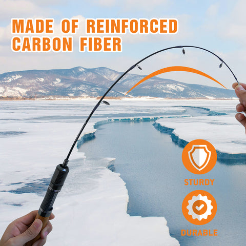 PREMIUM ICE FISHING ROD made of reinforced carbon fiber