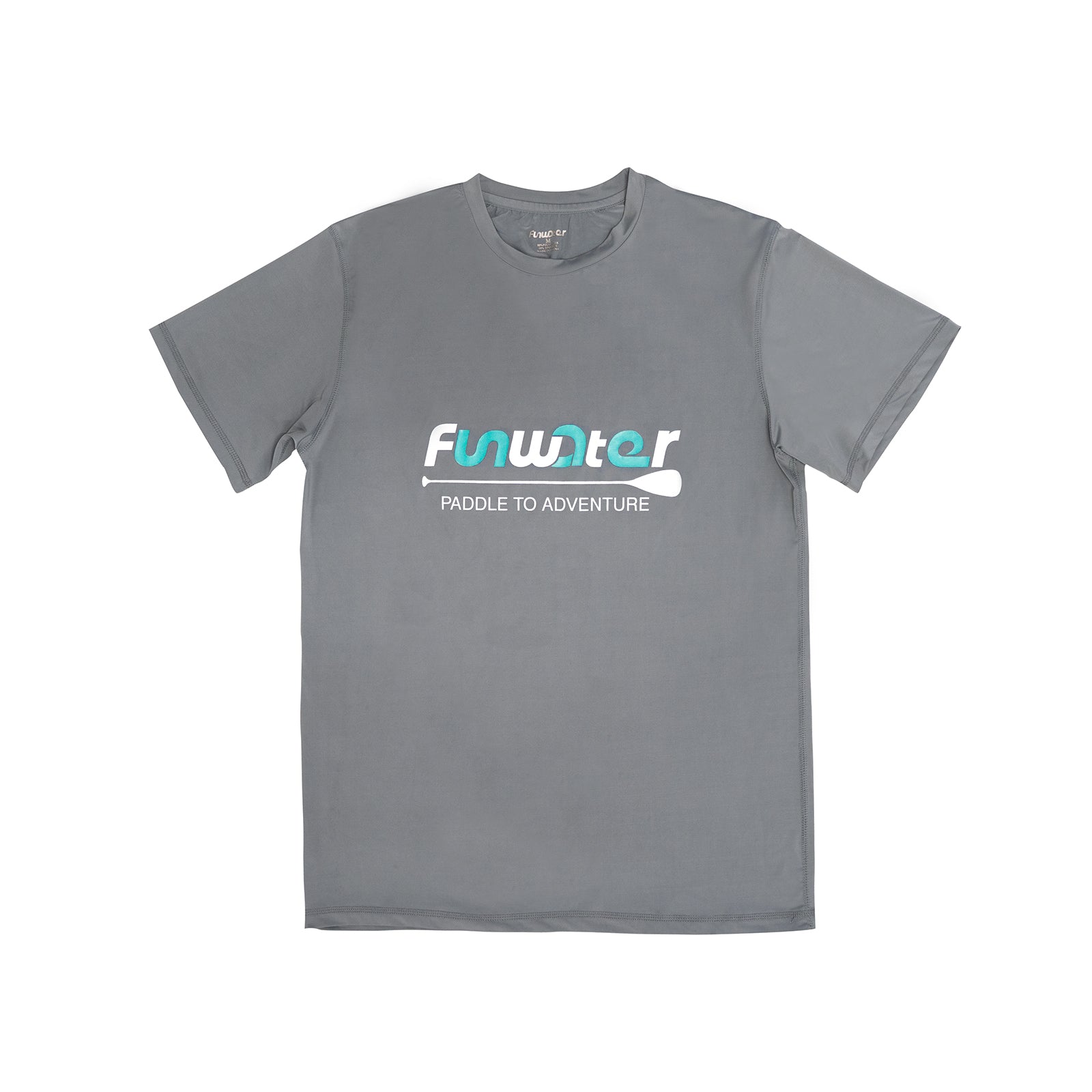 funwater stand up paddle board outdoor leisure sports soft dark gray round neck T-shirt