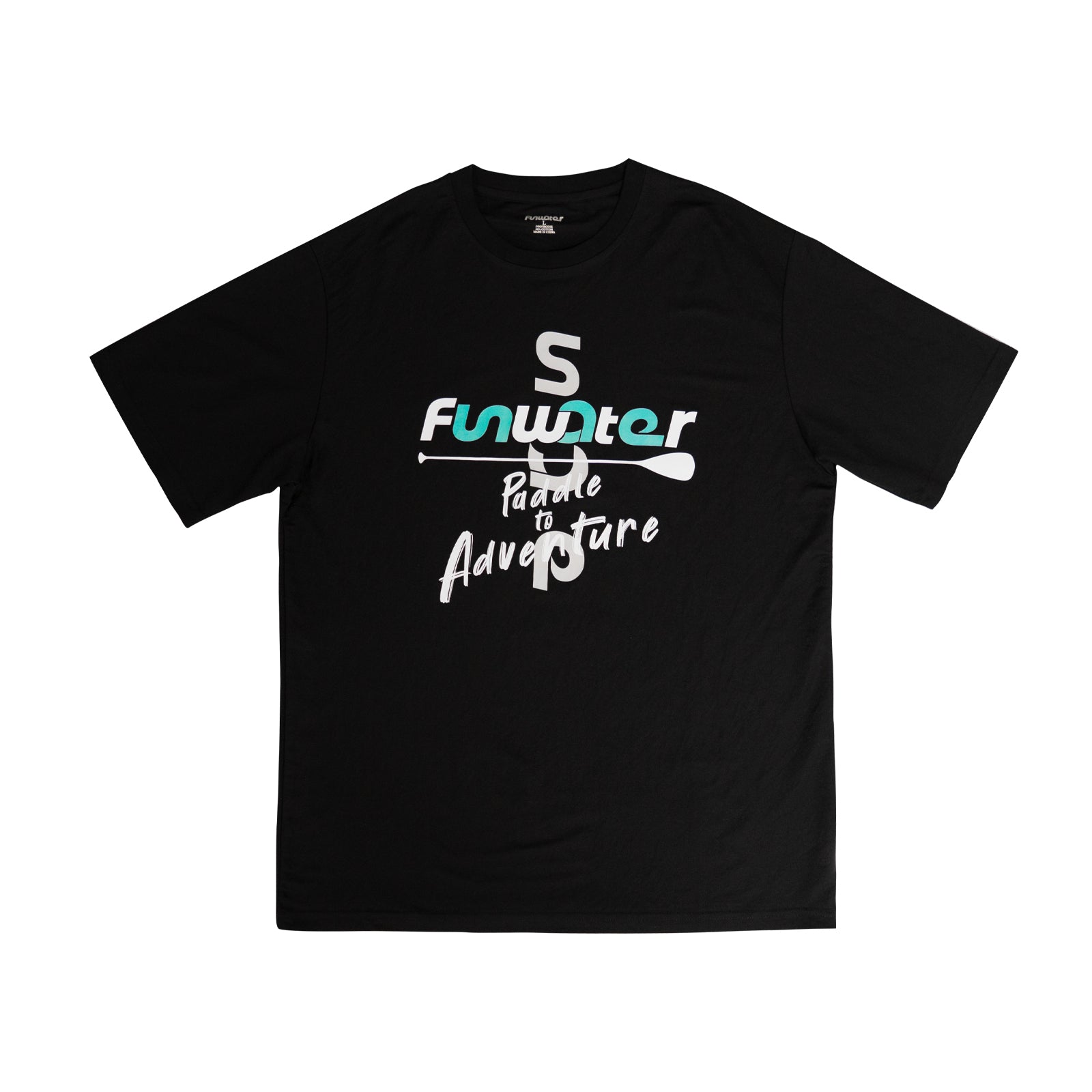 funwater stand up paddle board outdoor leisure sports black round neck T-shirt