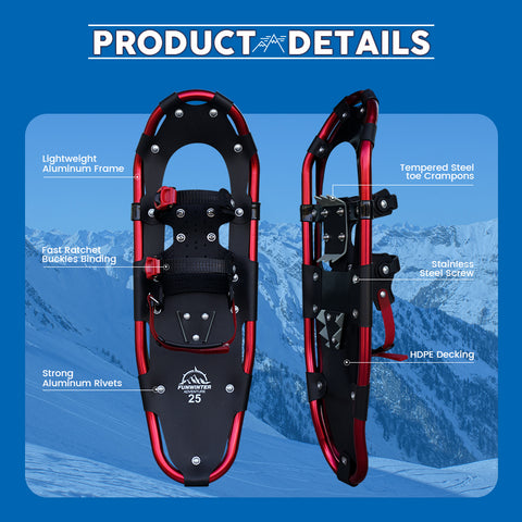 Detailed Analysis of Funwater women’s red snowshoes